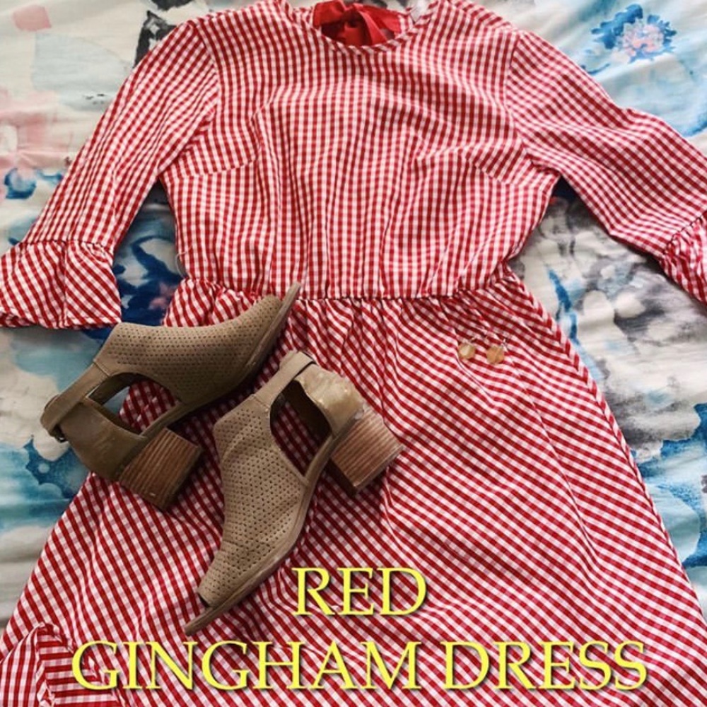 RED GINGHAM DRESS